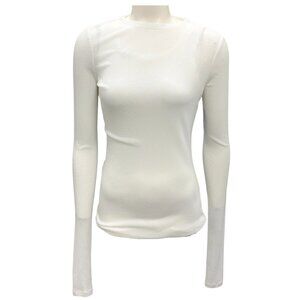 Proenza Schouler White Gauzy Jersey Roger Top